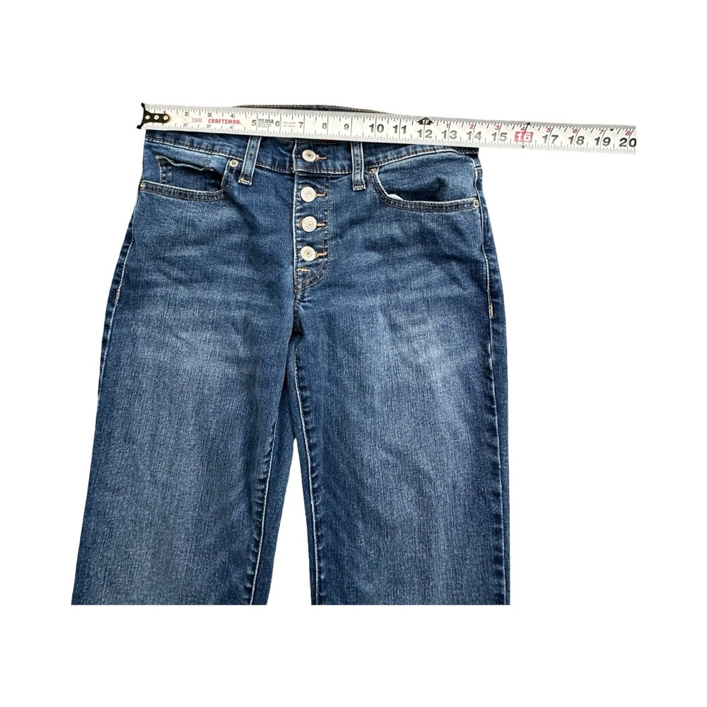 Lucky Brand Jeans Womens 6/28 Blue Sweet Mid Rise Straight Raw Hem Button Fly‎ - Picture 8 of 15